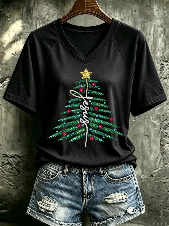 Women's Christmas Print Top