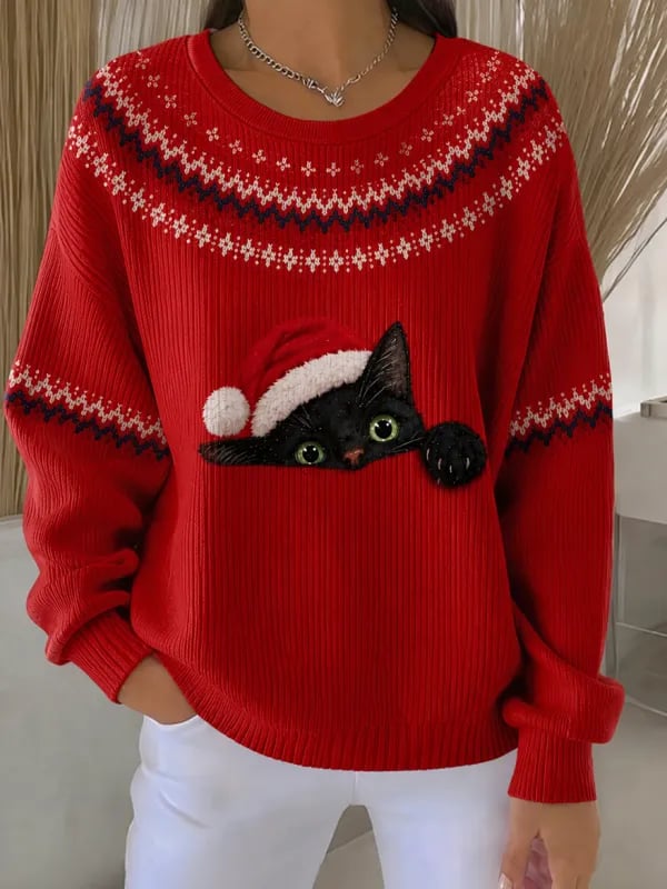 Women's Christmas Casual Animal Print Sweatshirt