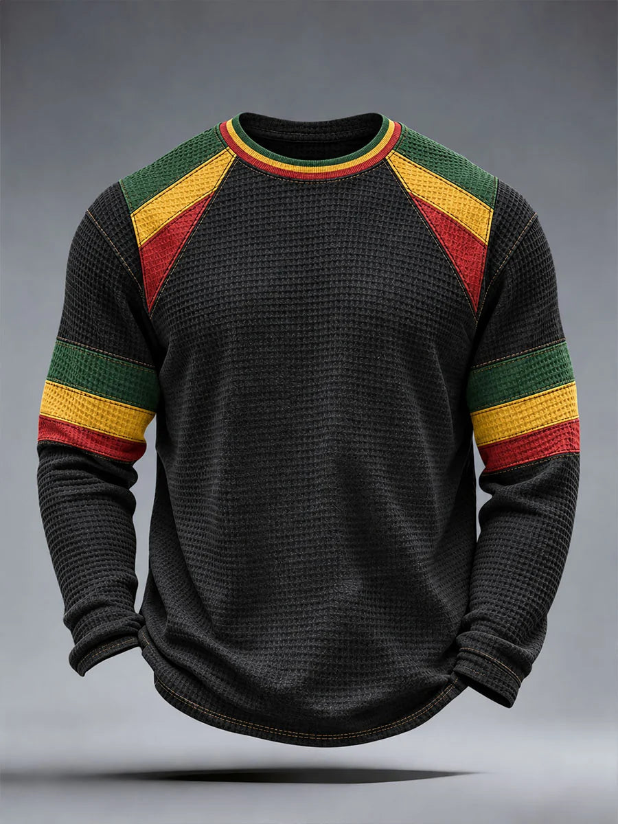 Men's Reggae Inspired Waffle Top