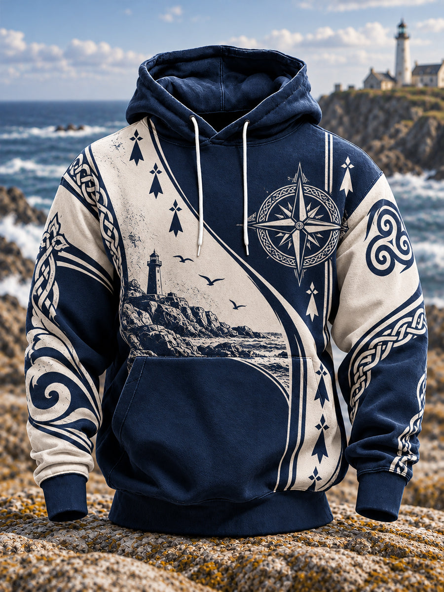 Men's France Brittany Oversized Drop-Shoulder Hoodie with Pockets
