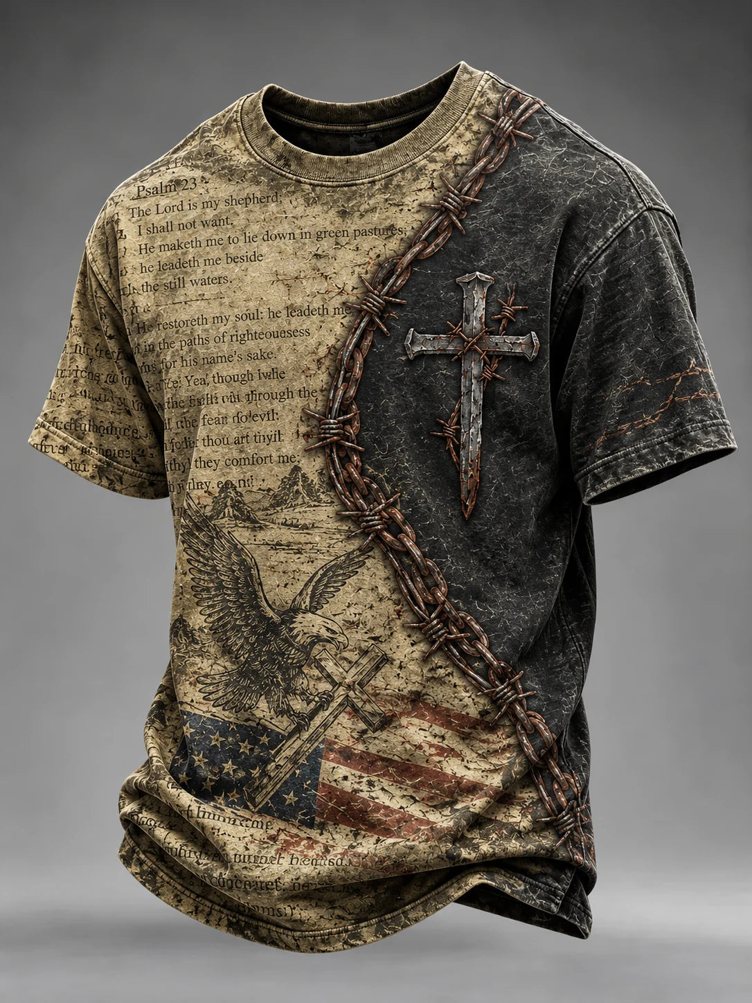 Men's Faith Print Casual T-shirt