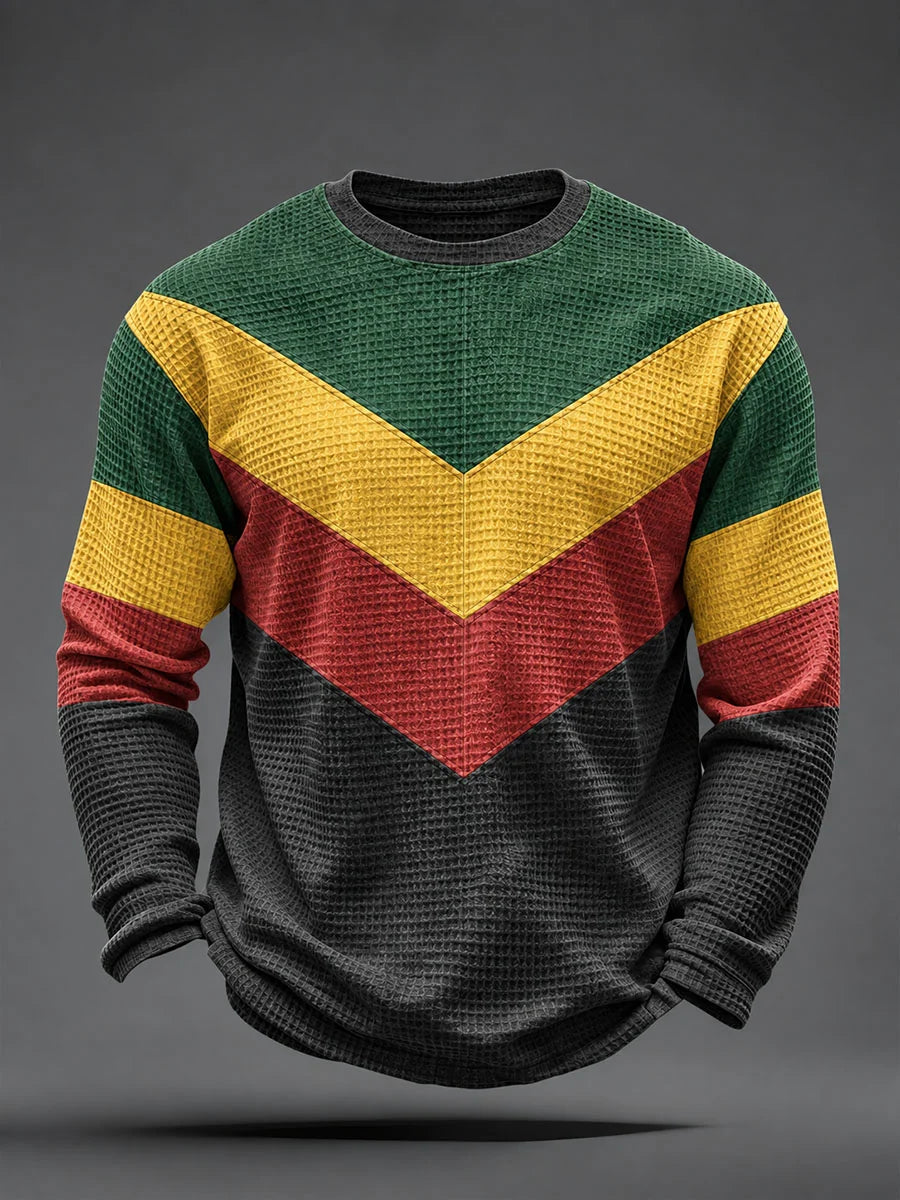 Men's Reggae Inspired Waffle Top