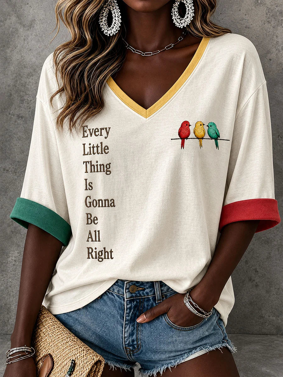 Women's Every Little Thing Is Gonna Be Alright Top