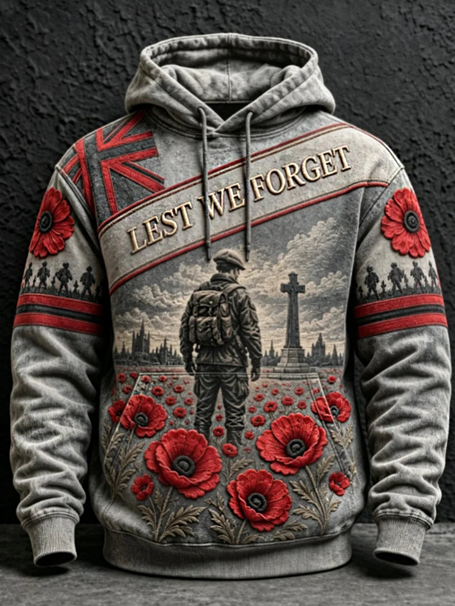 Men's Remembrance Day Lest We Forget Hoodie