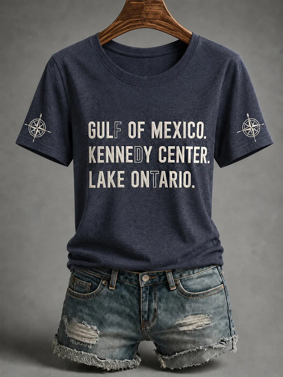 Women's Gulf Of Mexico Kennedy Center Lake Print Tee