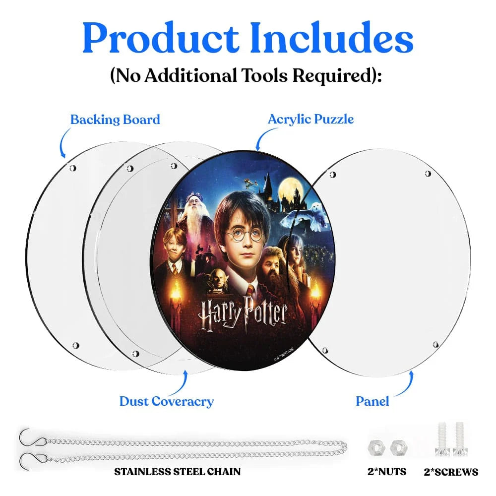 Acrylic Jigsaw Puzzle Suncatcher - Wizarding Heroes