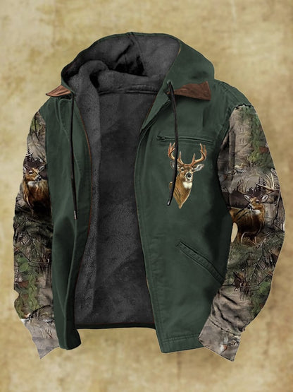 Men's Vintage Camouflage Elk Fleece Jacket