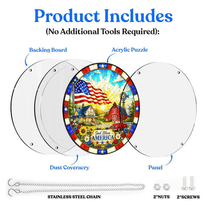 🔥Limited Edition🔥 Acrylic Jigsaw Puzzle Suncatcher - Home of Freedom