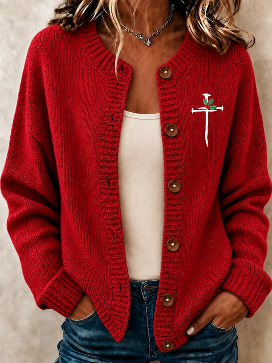 Women's Casual Christmas-Print Top