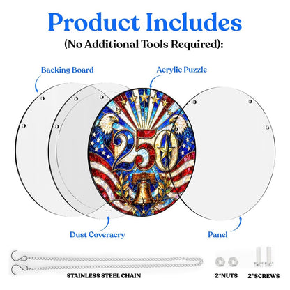 Acrylic Jigsaw Puzzle Suncatcher - Liberty Glory