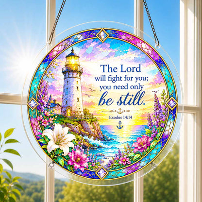 Acrylic Jigsaw Puzzle Suncatcher - Exodus 14:14
