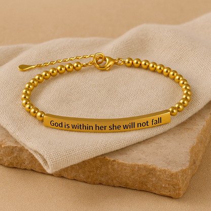 Christian Scripture Beaded Bracelet - Encouragement Gift