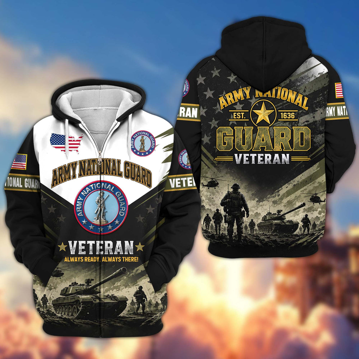 Premium US Veterans Zip Up Hoodie CPHN160912, Gifts For US Veterans, Gifts For Veterans Day.