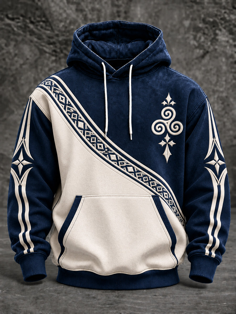 Men's France Brittany Oversized Drop-Shoulder Hoodie with Pockets