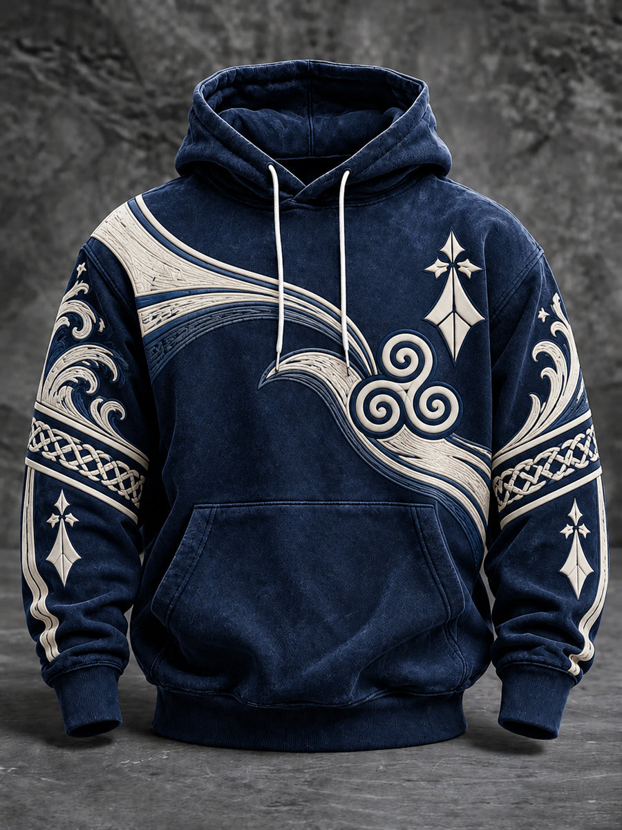 Men's France Brittany Oversized Drop-Shoulder Hoodie with Pockets