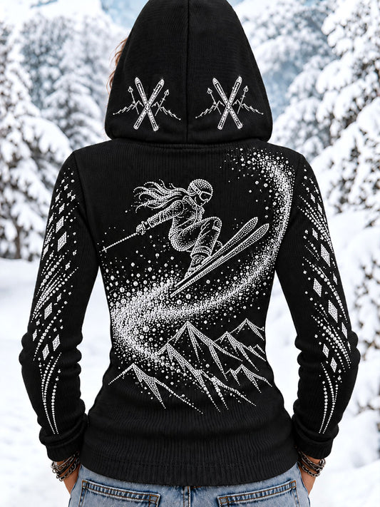 Women's Skiing Double-Board Hoodies