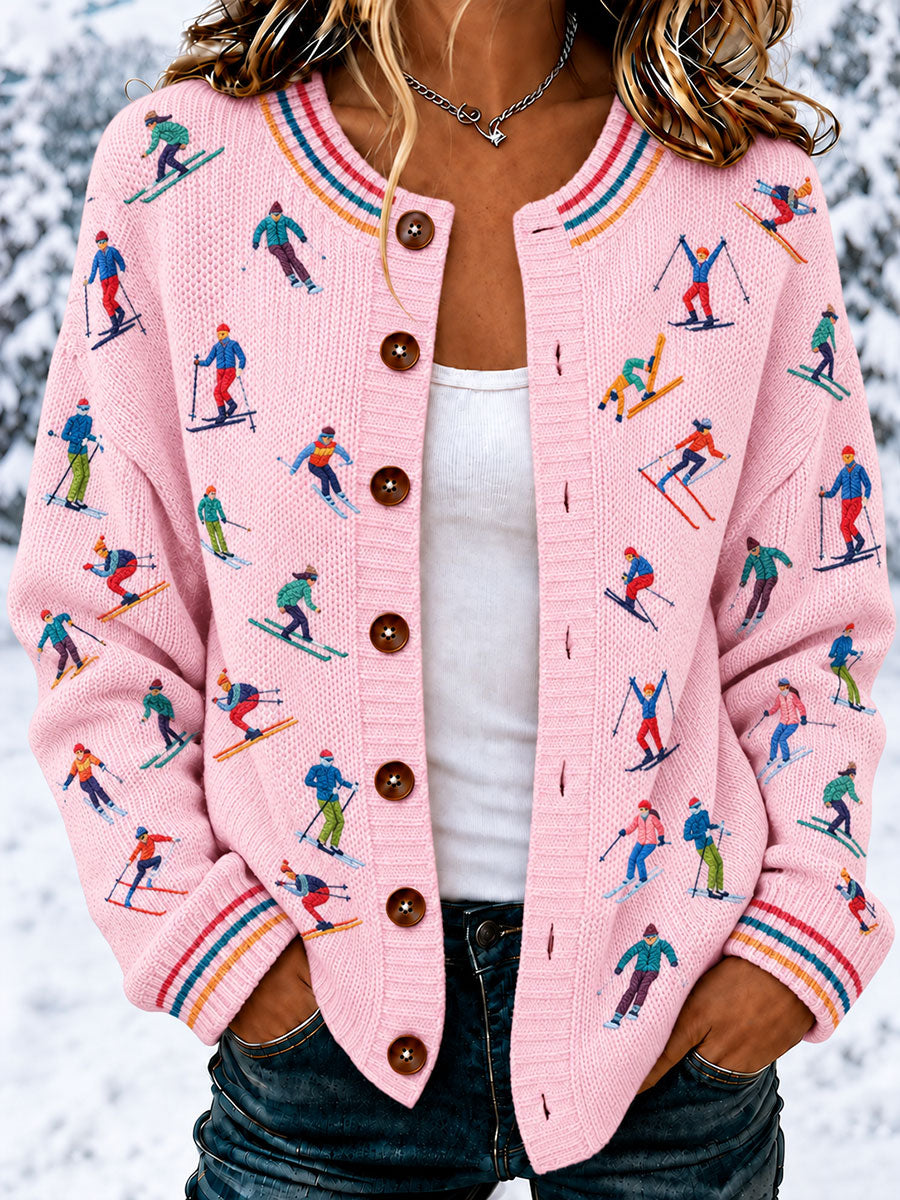 Women's Double-Ski Print Cardigans