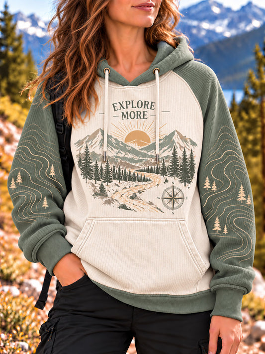 Women's Wilderness Trail Print Raglan Hoodie