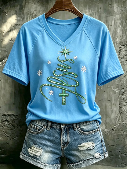 Women's Christmas Print Top