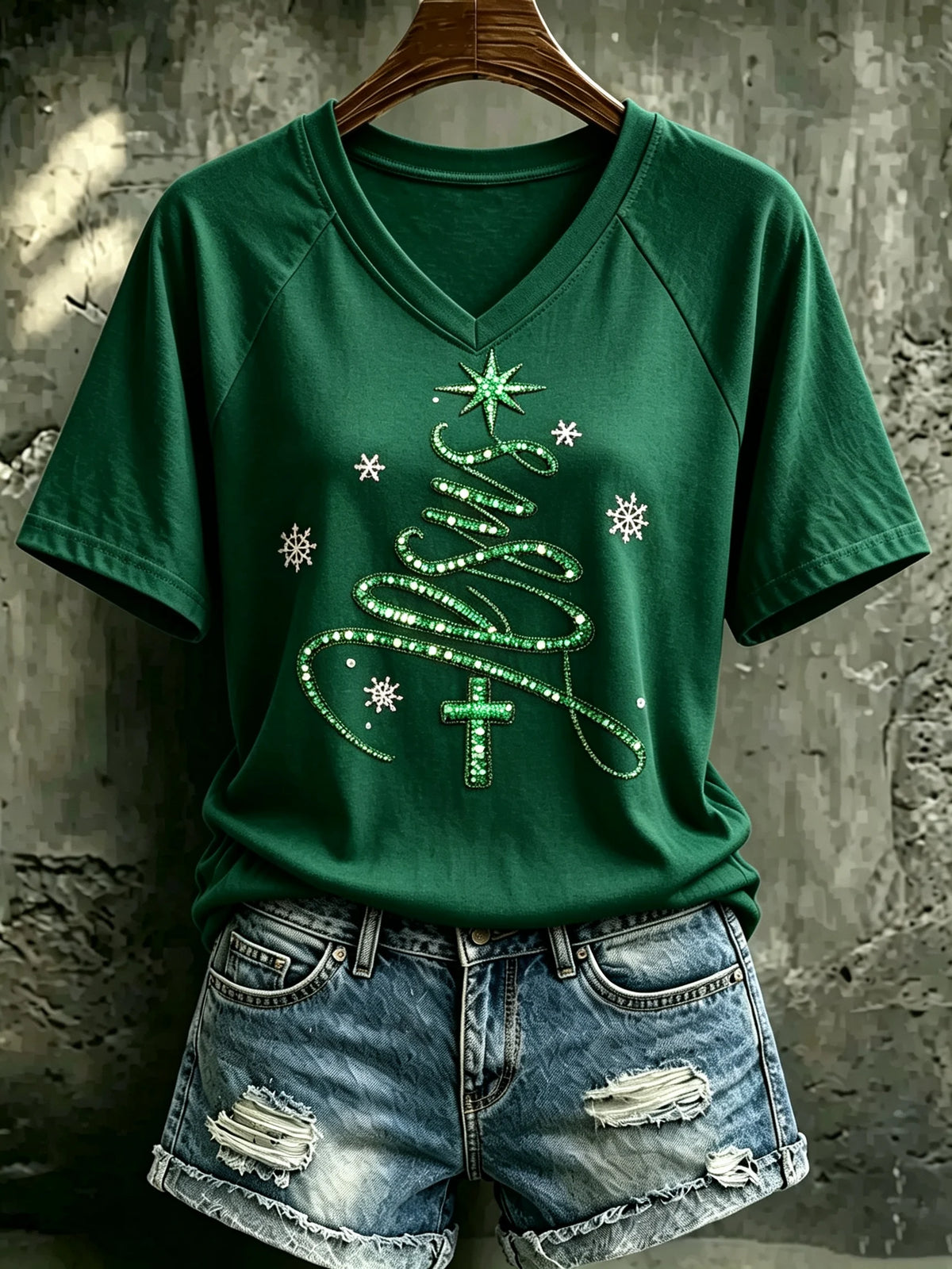 Women's Christmas Print Top