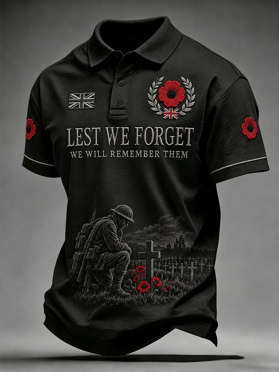 Men's Lest We Forget We Will Remember Them Print Shirt