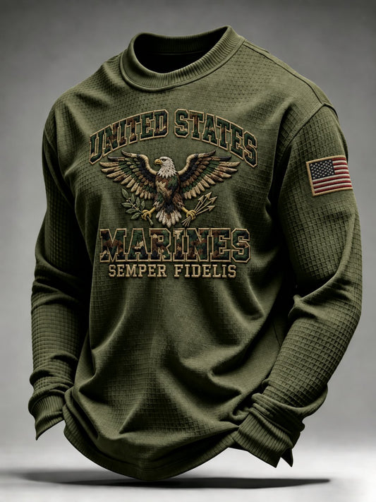 Men's Veterans Day Print Casual Top