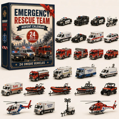 Emergency Rescue Team 24-day vehicle Christmas advent calendar
