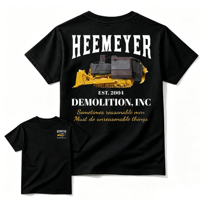 Heemeyer Demolition Inc Shirt - Black detailed front and back display