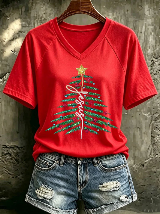 Women's Christmas Print Top