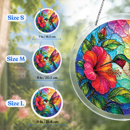 Acrylic Jigsaw Puzzle Suncatcher - Garden Hummingbird