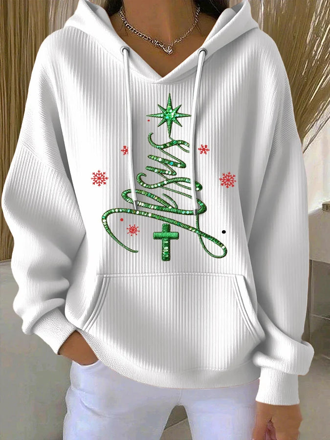 Women's Casual Faith Christmas Hoodie