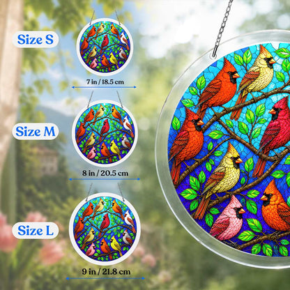 Acrylic Jigsaw Puzzle Suncatcher - Cardinal Chorus