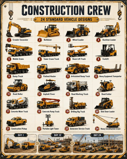 Construction Crew complete 24 vehicle design guide