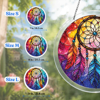 Acrylic Jigsaw Puzzle Suncatcher - Rainbow Dreamcatcher