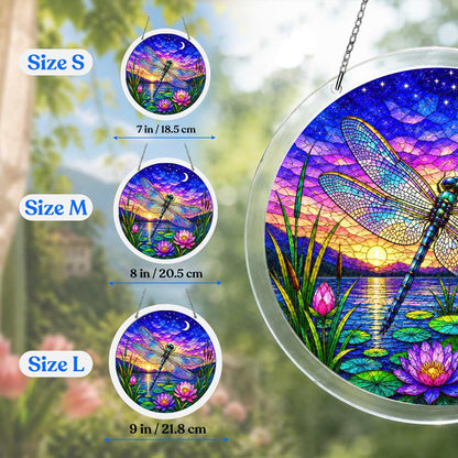 Acrylic Jigsaw Puzzle Suncatcher - Twilight Dragonfly
