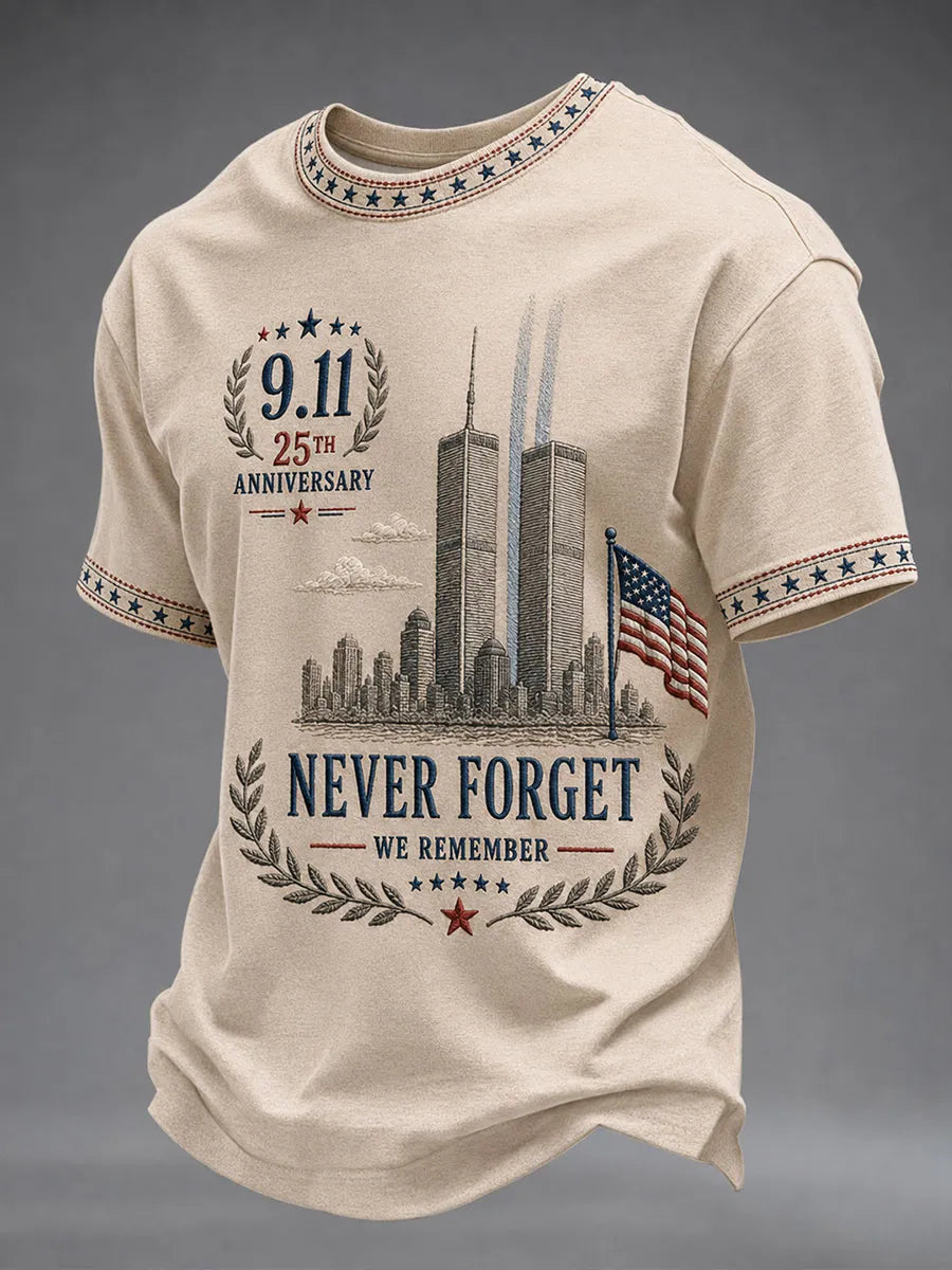 Men's 9.11 25th Anniversary Never Forget Short Sleeves T-shirt