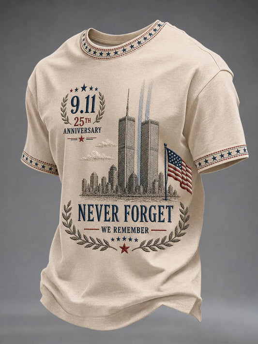 Men's 9.11 25th Anniversary Never Forget Short Sleeves T-shirt