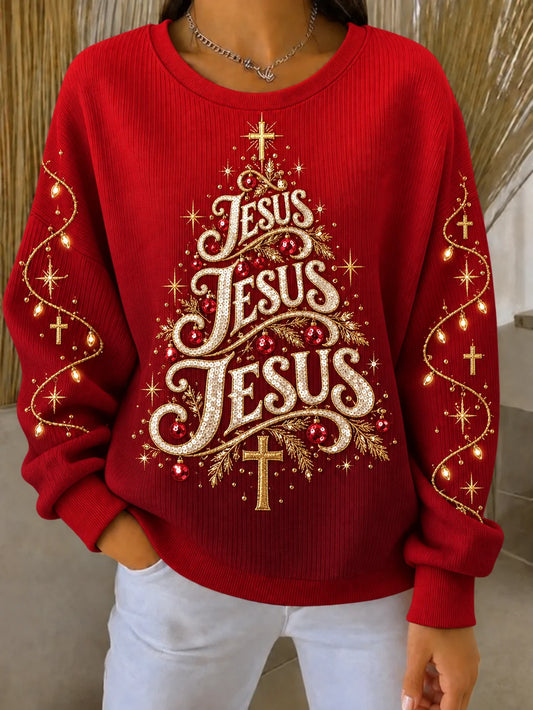 Women's Retro Christmas Print Sweatshirt