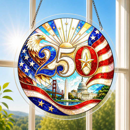 Acrylic Jigsaw Puzzle Suncatcher - Independence Pride