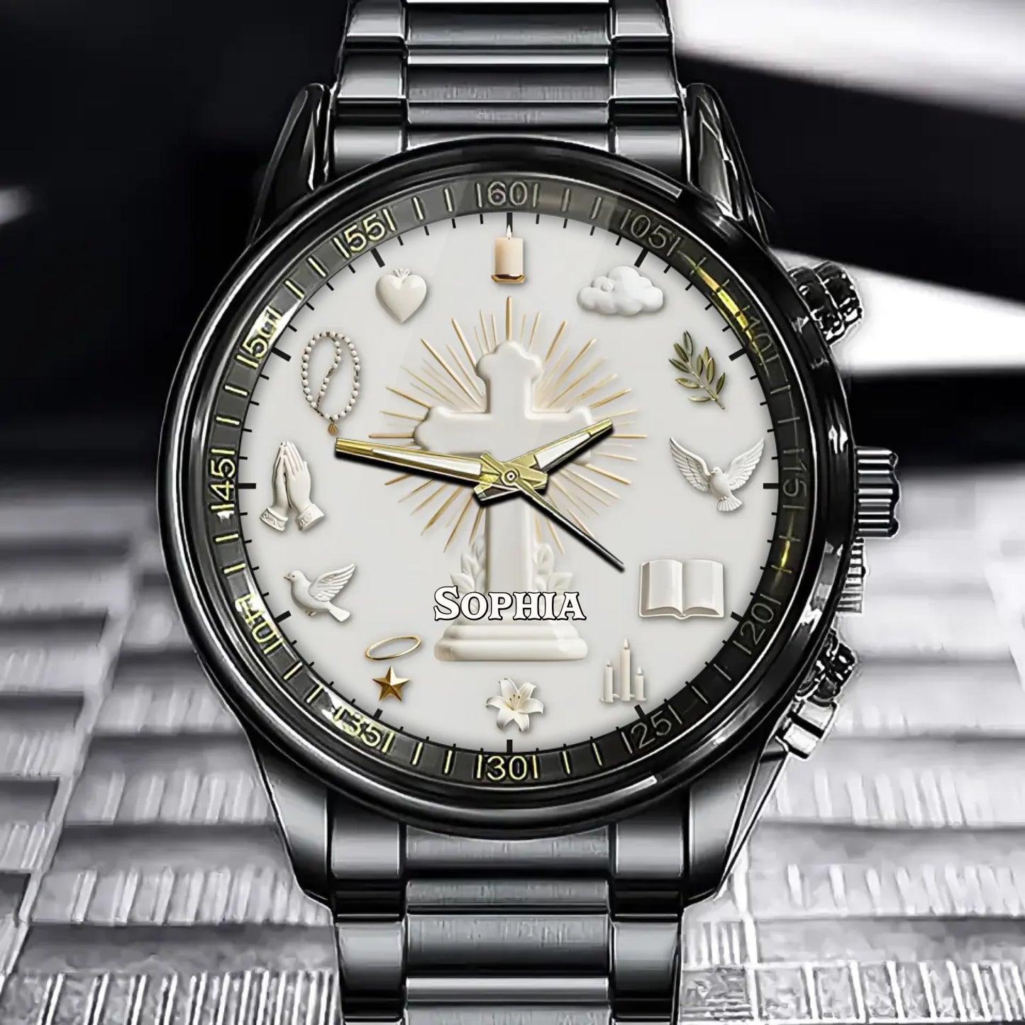 Faith Over Fear - Personalized Christian Hand Watch