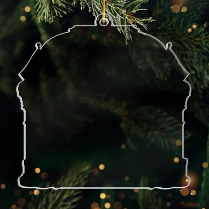 Custom Acrylic Ornament - Personalized America 250th Anniversary Christmas Gifts For Mom, Dad, Brother, Sister - Festive Patriotic Vibes