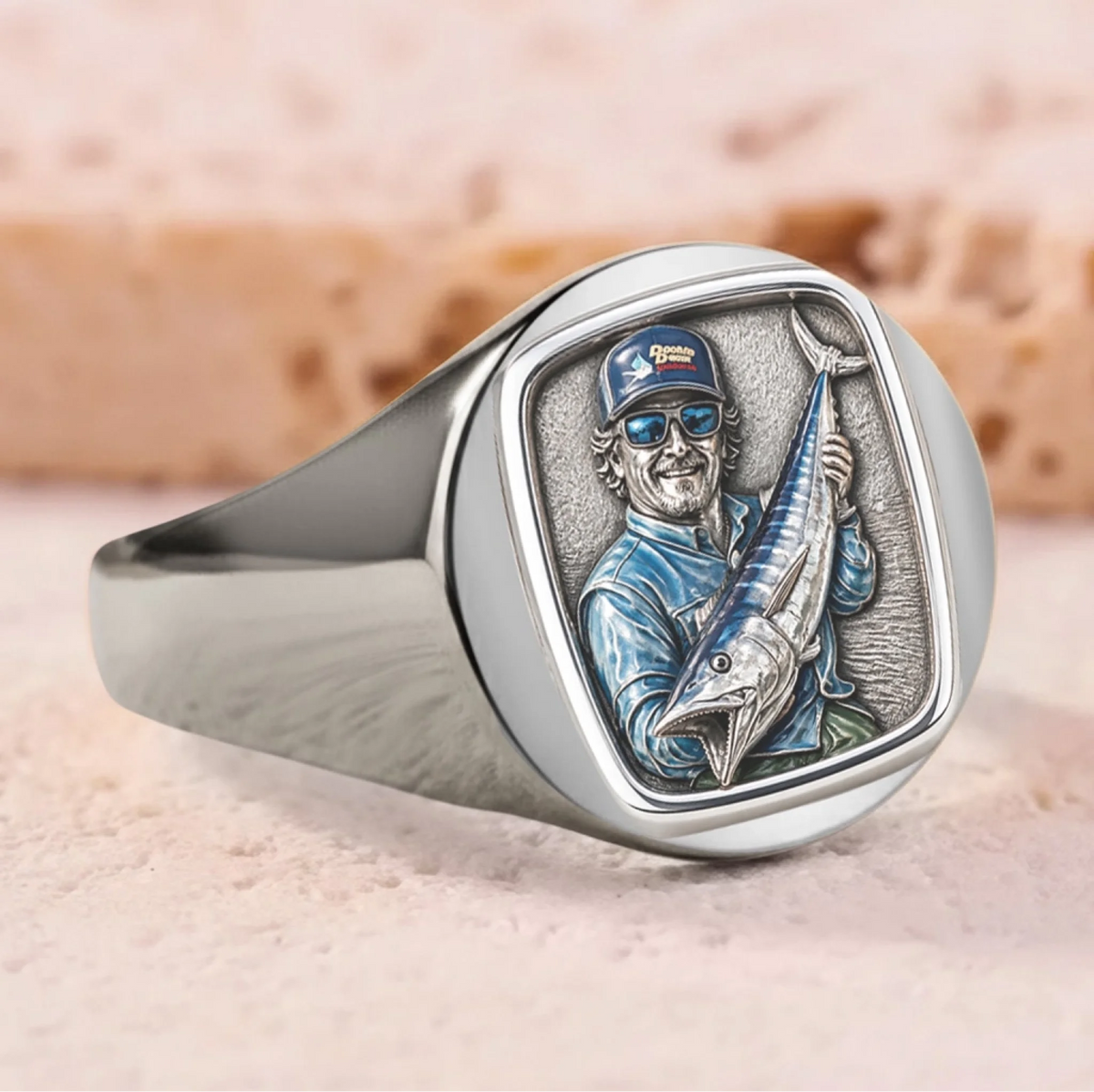 Gone Fishing - Personalized Fishing Signet Ring (8)