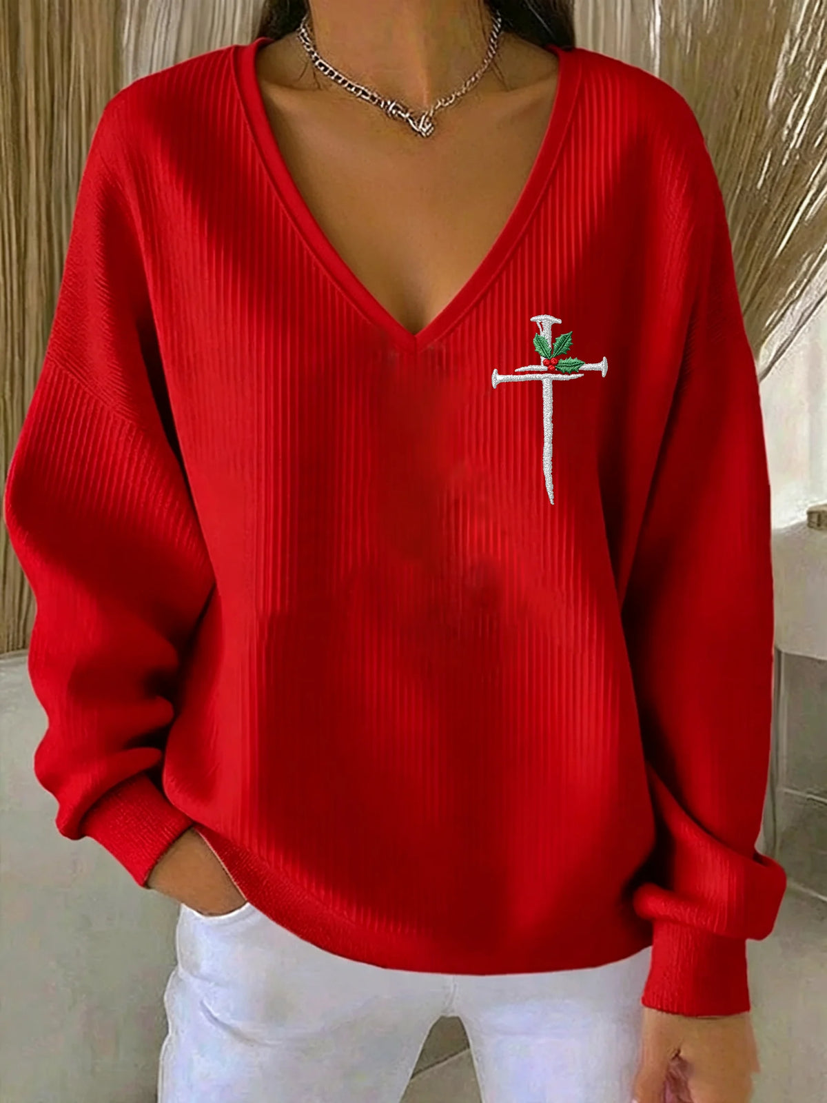 Women's Casual Faith Christmas Hoodie