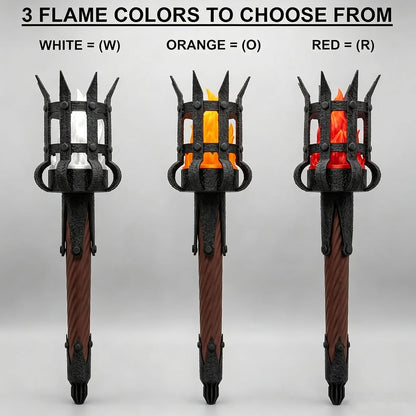 Medieval Flickering Flame Torch Wall Sconce – Gothic Castle-Inspired LED Wall Decor