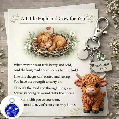 A Little Highland Cow For You Keychain: Your Daily Reminder of Quiet Strength