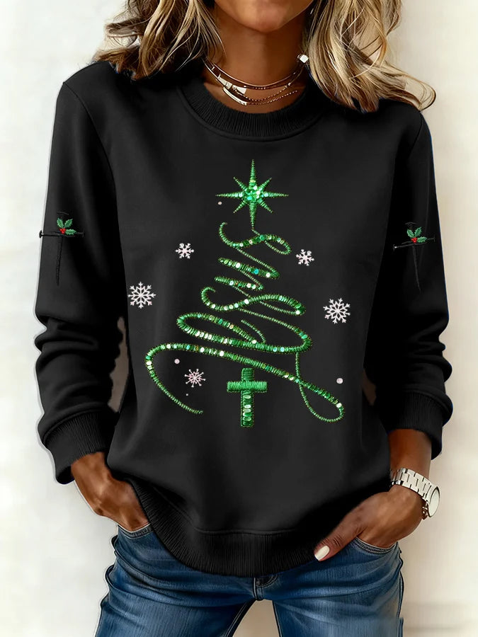 Women's Casual Christmas Jesus Sweatshirt