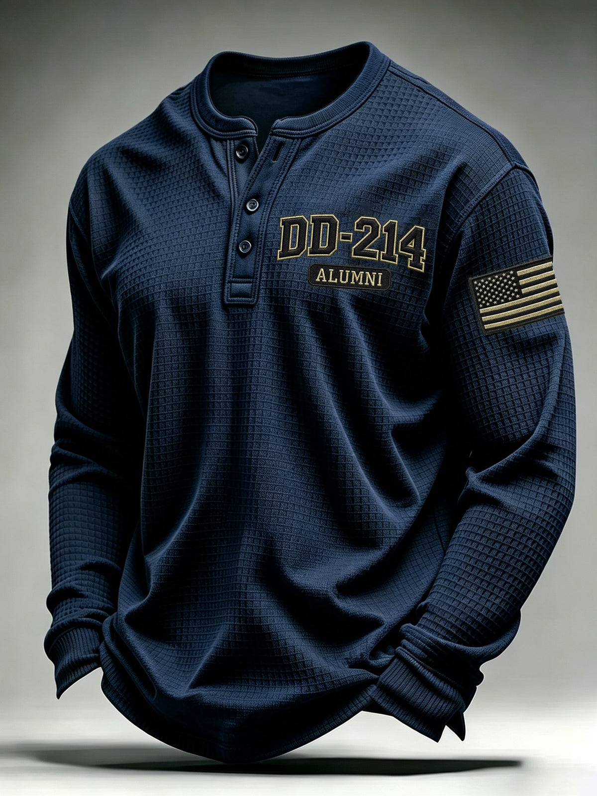 Men's Veteran Pride DD-214 Printed Waffle-Knit Top