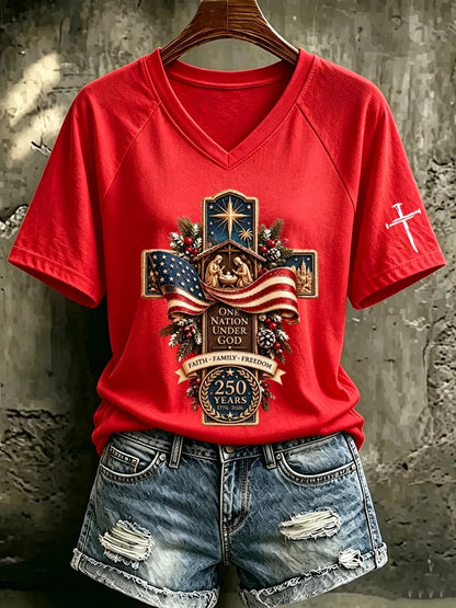 Women's Casual Printed Short-Sleeve T-Shirt