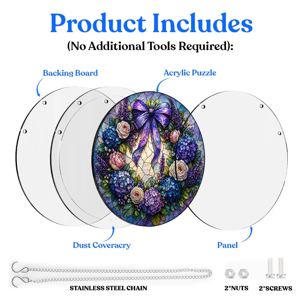 Acrylic Jigsaw Puzzle Suncatcher - Sacred Bloom