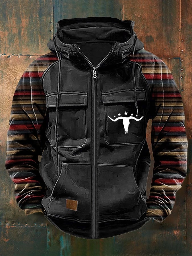 Men's Western Print Hoodie